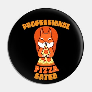 Professional Pizza Eater Squirrel Foodie Gift Pin