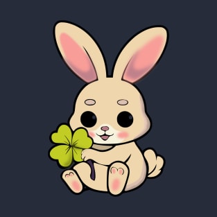 Funny bunny with four leaf clover T-Shirt