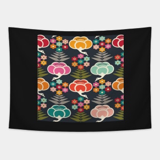 Hidden Flower Birds Tapestry