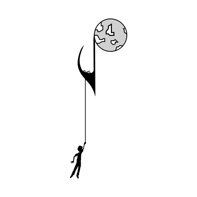 Man hanging on a musical note by DarkoRikalo86