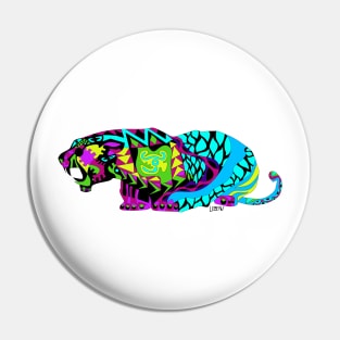 asian tora tiger in ecopop mexican totonac pattern in the wild Pin