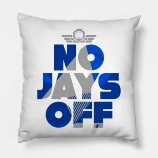 Jay All Day Racer Blue Retro Sneaker Art Pillow