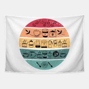 Retro coffee lover design Tapestry