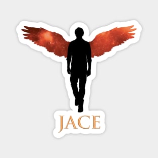 Shadowhunters / The Mortal Instruments - Jace Herondale / Jace Wayland / Dominic Sherwood angel (orange galaxy wings) - Parabatai gift - Clary, Alec, Izzy, Magnus Magnet