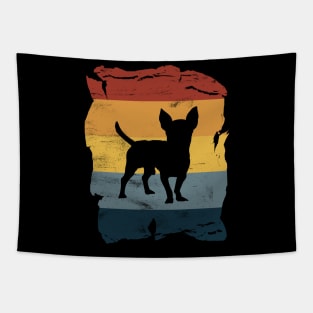 Chihuahua Distressed Vintage Retro Silhouette Tapestry