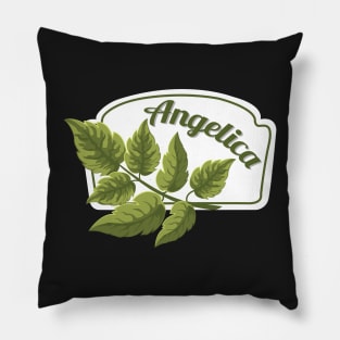 Angelica Spice Label - Angelica Herb Label Pillow