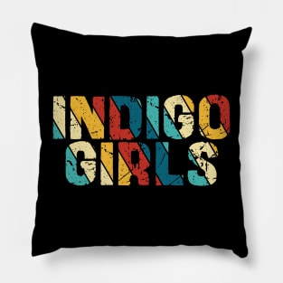 Retro Color - Indigo Girls Pillow