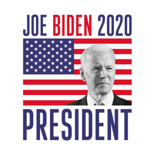 Joe Biden 2020 - US Flag with Biden Photo T-Shirt