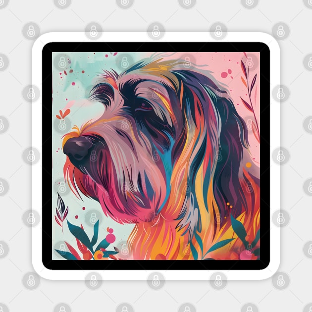 Briard in 70's Magnet by NatashaCuteShop