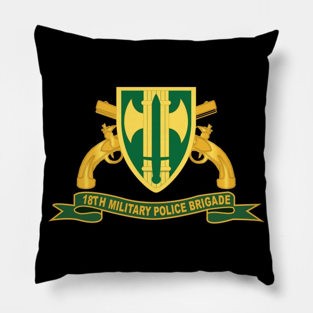 18th Military Police Brigade w Br - Ribbon Pillow by twix123844