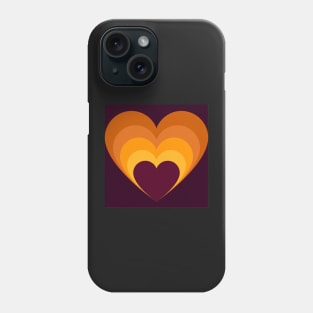 Autumn gradient heart - orange Phone Case