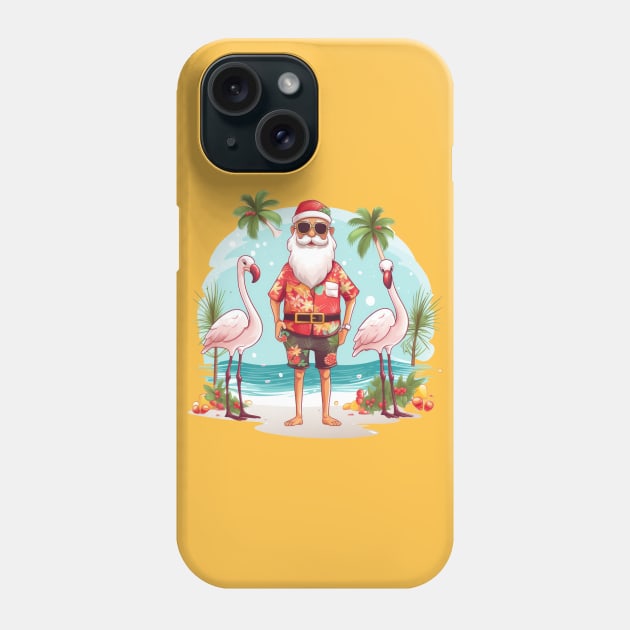 Santa Christmas in July beach Australia Phone Case by Sara-Design2