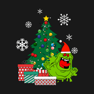 Slimer Around The Christmas Tree T-Shirt