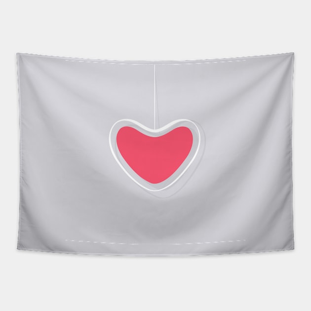 Single Hanging Heart Tapestry by Whatastory