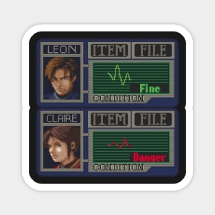 Resident Evil 2 Pixel Art Magnet