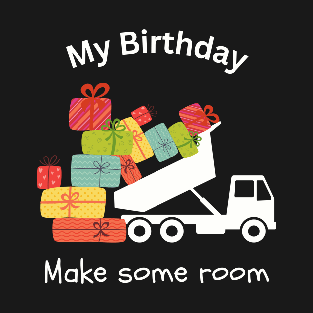 My Birthday dumper truck by Puddle Lane Art