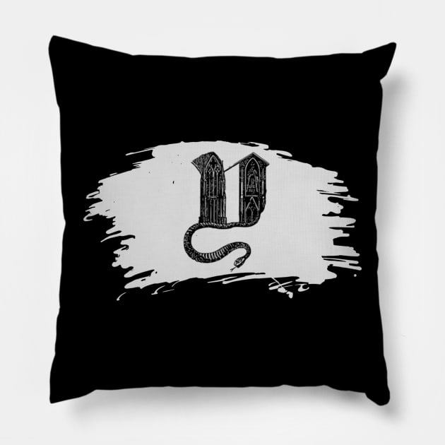 Gothic letter Y – Alphabet typography Pillow by IrvinGoth Garden