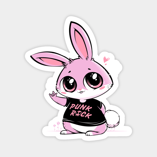 Punk Rock Bunny Magnet by Tobe_Fonseca
