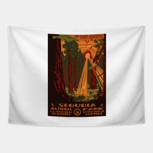 Sequoia alien invasion national park poster Tapestry