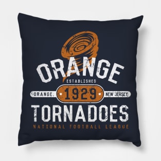 Orange Tornadoes Football Pillow