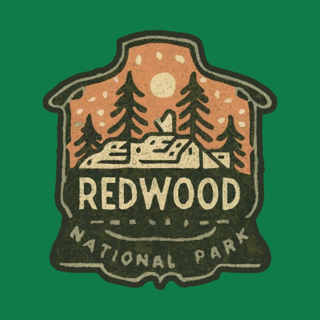 Redwood National Park Travel Sticker by GreenMary Design