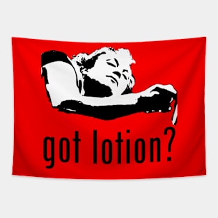 Got Lotion? Buffalo Bill (Black & White) Tapestry