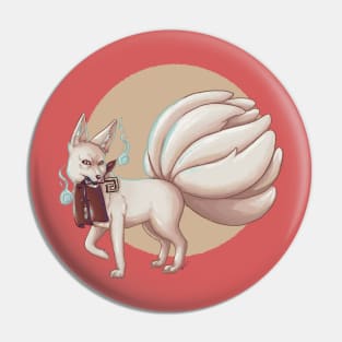 Kitsune Guardian Pin