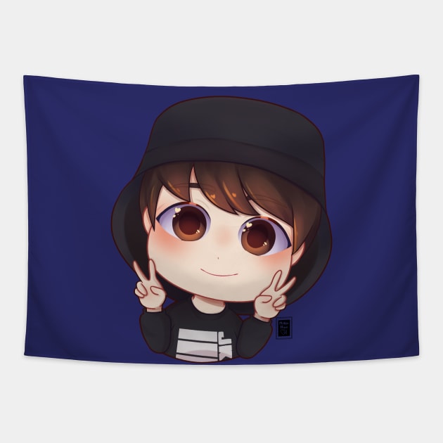 Jungkook BTS Chibi Tapestry by MitsuDai