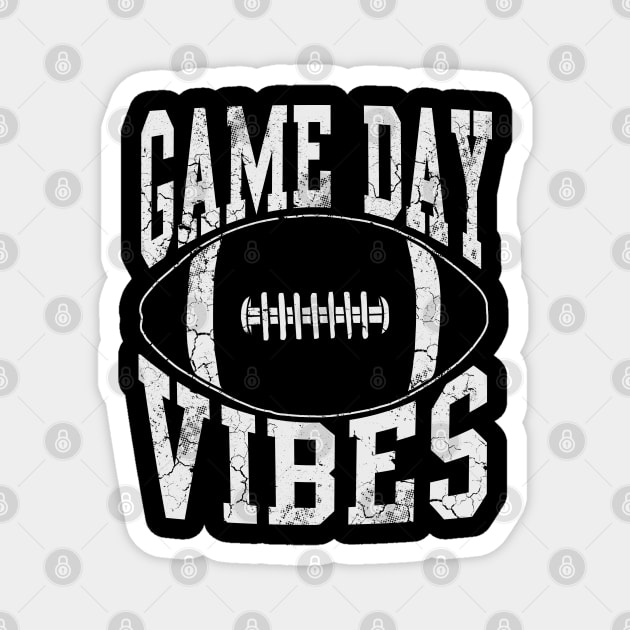 Game Day Vibes Football Retro Fade Magnet by E