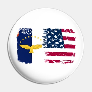 Azorean american Pin