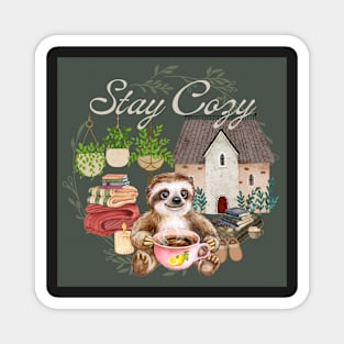 Stay Cozy Sloth Magnet