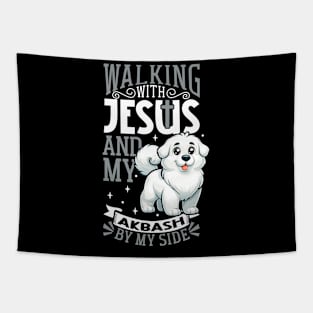 Jesus and dog - Akbash Tapestry