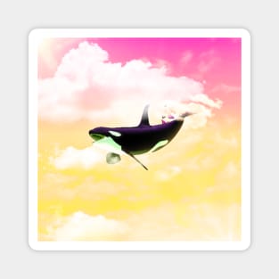 WHALE SWIMMING IN THE SKY Magnet