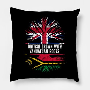 British Grown with Vanuatuan Roots UK Flag England Britain Union Jack Pillow