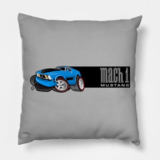 Mach 1 Blue with Black Stripe Pillow