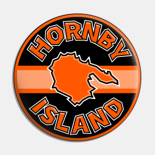 Hornby Island Classic Round Design - Bright Tangerine Orange - Hornby Island Pin