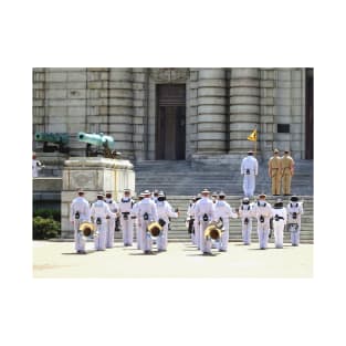 Annapolis Naval Academy - Band Leaving Noon Meal Formation T-Shirt
