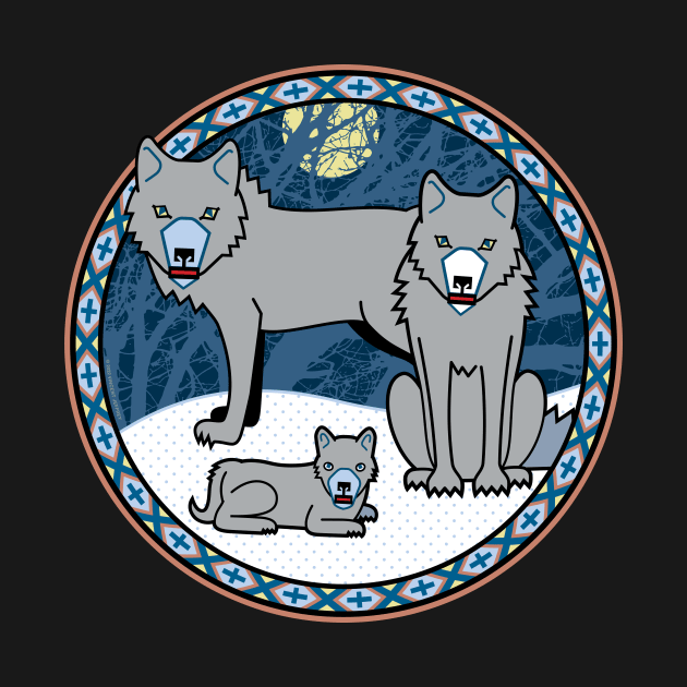 Cunning Gray Wolf Pack by Mindscaping