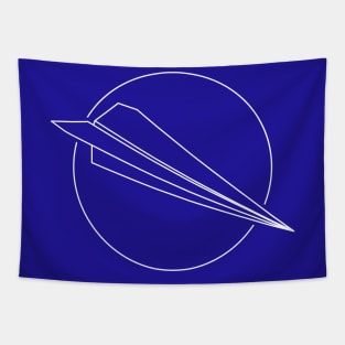 Top secret origami paper plane engineering blueprints (with back print) Tapestry