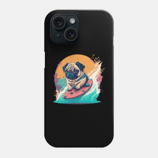 Pug surfer Phone Case