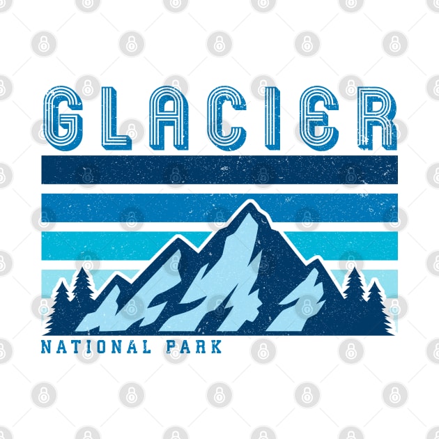 glacier national park retro vintage by hardy 