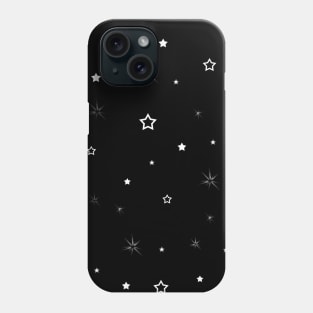 black and white star shapes Phone Case