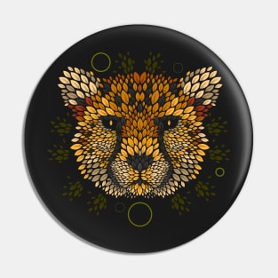 Cheetah Face Pin