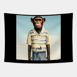 Monkey with Human Clothing Design Funky and colorful Tapestry