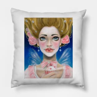 Marie Antoinette Let them eat cupcake in pink Pillow