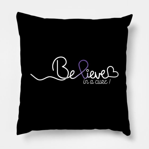 Believe- Epilepsy Gifts Epilepsy Awareness Pillow by AwarenessClub