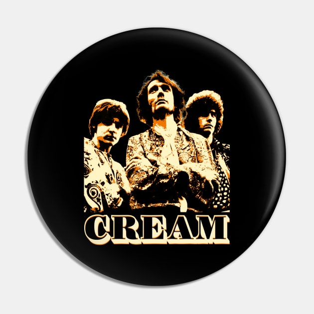 Cream Retro Aesthetic Fan Art Design Pin by BarryBridgesScene