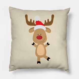 Dancing Rudolph Red Nosed Reindeer Merry Christmas Pillow