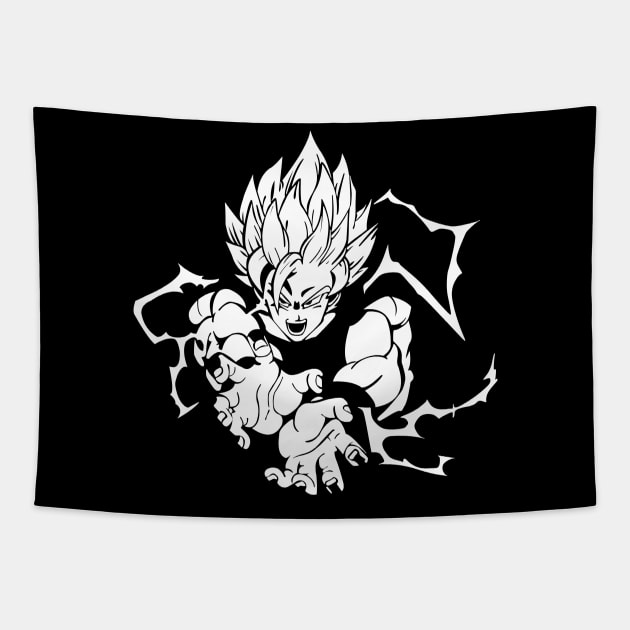 Kamehameha (white) Tapestry by Nykos