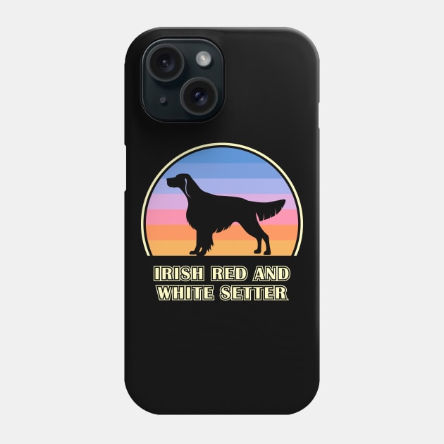 Irish Red and White Setter Vintage Sunset Dog Phone Case by millersye